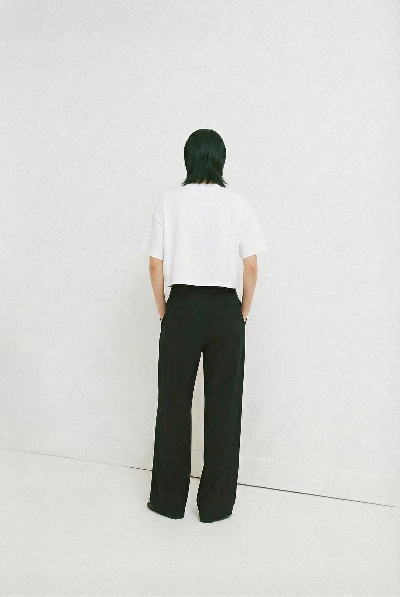 T-shirt blanc cropped-2