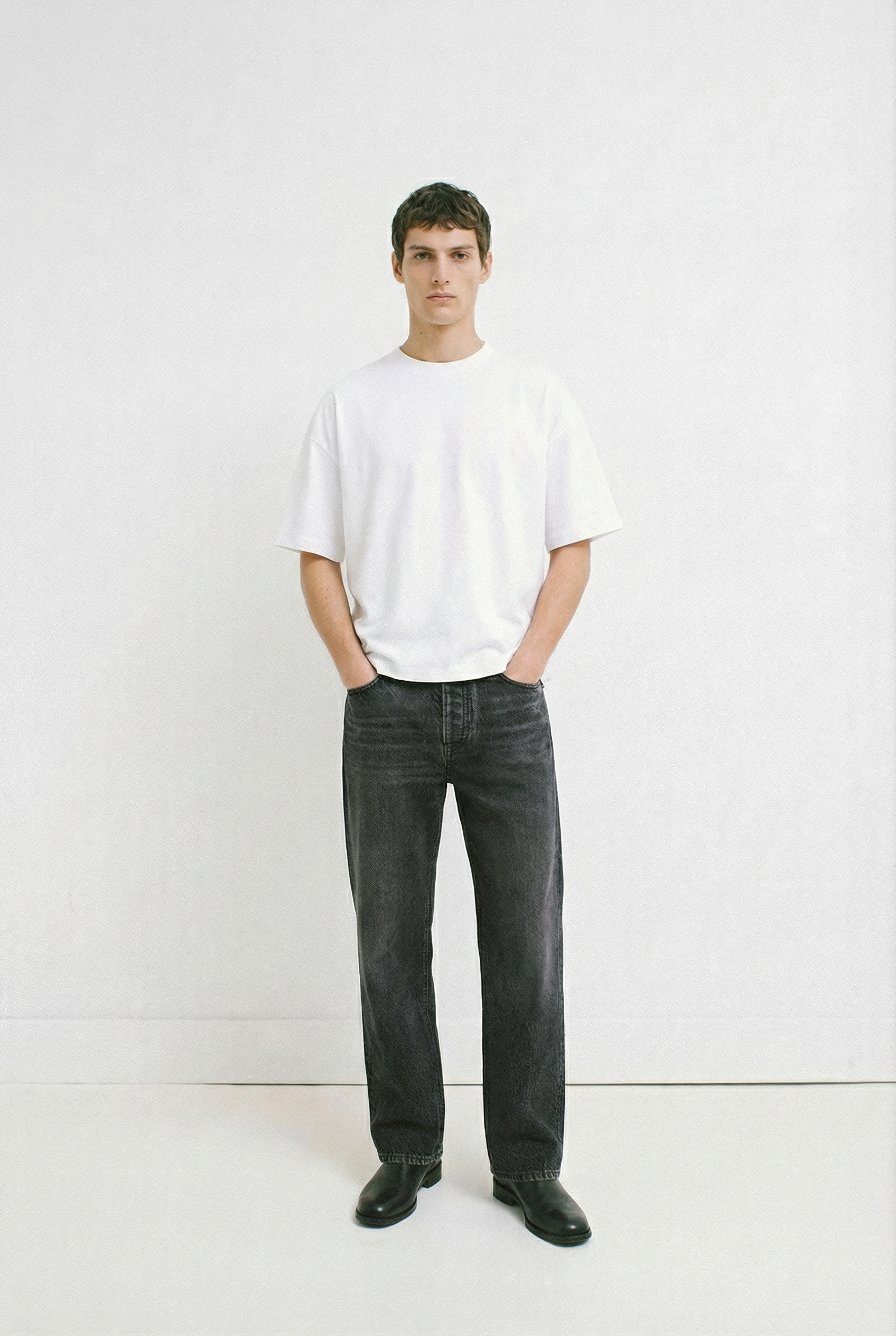 Jean gris foncé loose fit